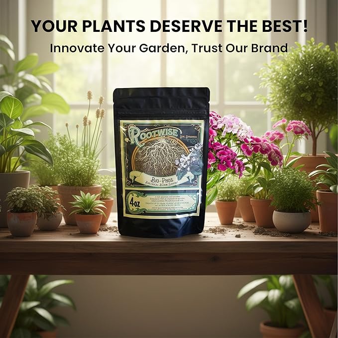 Rootwise Bio-Phos (8 oz) | Natural Phosphorus Fertilizer and Soil Activator for Plants | Organic Microbial Blend and Root Stimulator for Plants That Boosts Nutrient Uptake and Soil Health