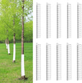 10 Pcs Tree Trunk Protector - 2 Size Plastic Spiral Tree Guard Wrap, Bark Protector Tube for Saplings, Protects from Deer, Rabbits, Cats, Rodents & Mowers (White, PP Material)