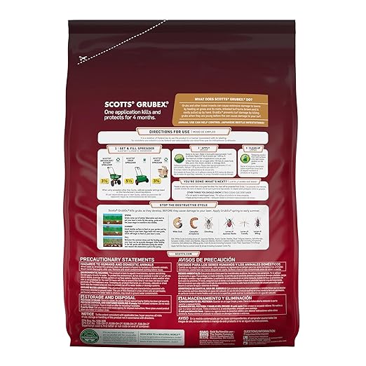 Scotts GrubEx1 Season Long Grub Killer for Lawns - Protects Lawns Up to 4 Months, 5,000 sq. ft., 14.35 lbs.