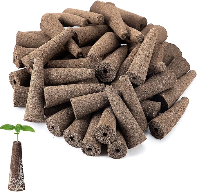 Tvoip 50 Pack Grow Sponges, Eco-Friendly Plant Seed Starter Sponges Compatible Seed Pod Replacements Root Growth Sponges Gardening Accessories Suitable Garden System Seed Starting (50 Pack Sponges)…