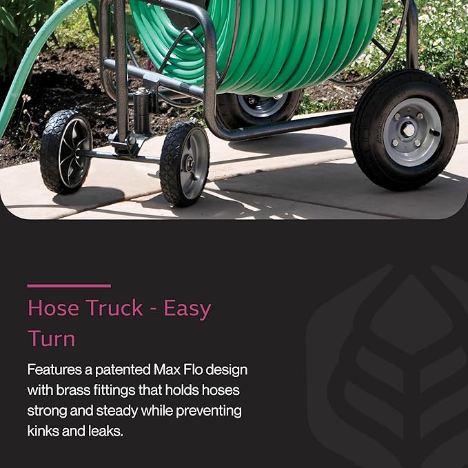 Yard Butler Hose Reel Cart - Heavy Duty Metal with Wheels for Gardens, Lawns, and Outdoor Use, 400 ft