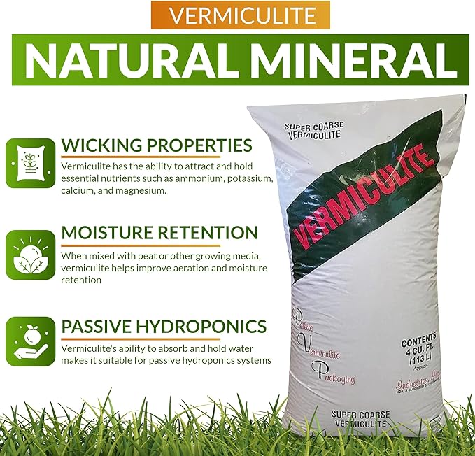 PVP Super Coarse Vermiculite Professional Grade - Excellent Soil Conditioner - Super Coarse Grade Granule – 103 Quarts - 4 Cubic Foot