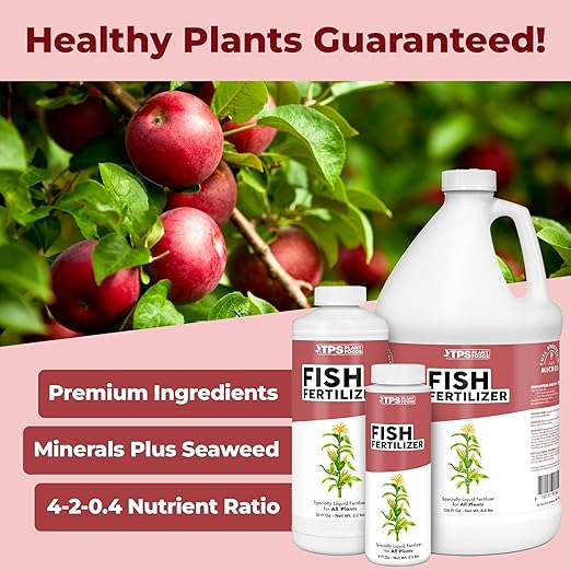 Fish Fertilizer, Complete Liquid Fish Plant Food, 32 oz (1 Quart)