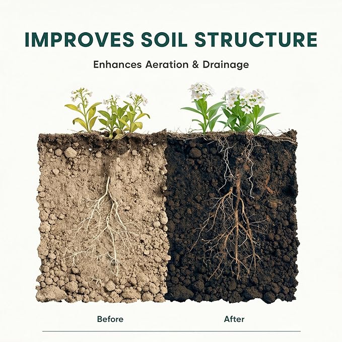 Mushroom Soil Compost Pail, Organic Nutrient-Rich Garden Soil for Vegetables, Flowers, Raised Beds, Lawn & Planting Mix (30 lb)