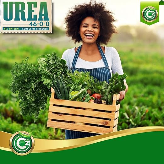 Urea Fertilizer 46-0-0 Made in USA - 10LB Plant Food for Indoor/Outdoor Flowers & Gardens - Promotes Lush Growth - Lettuce, Green Lawns, Fruit, Vegetables, Citrus Trees, Tie Dye Granules Prills