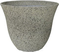 Classic Home and Garden Honeysuckle Resin Planters - Lightweight Indoor & Outdoor Plant Pots - UV-Resistant Plastic Flower Pots - Pot Planters for Flowers & Herbs (15" Stone)