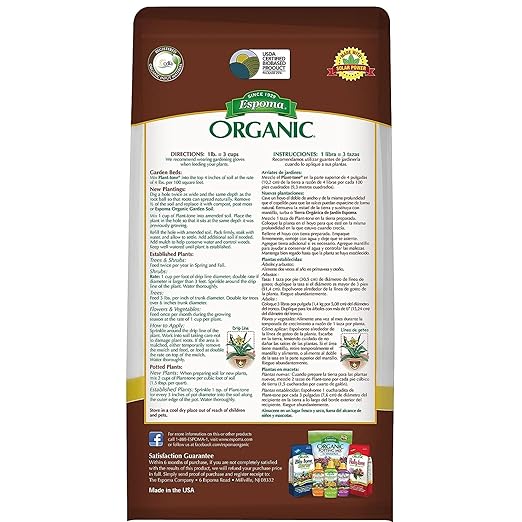 Espoma Organic Plant-Tone 5-3-3 Natural & Organic All Purpose Plant Food; 4 lb. Bag; The Original Organic Fertilizer for All Flowers, Vegetables, Trees, and Shrubs. Pack of 3