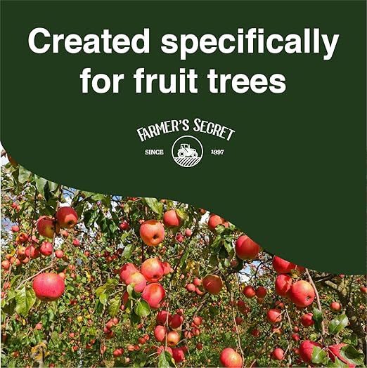 Farmer's Secret Fruit Tree Booster Fertilizer (128oz) - Super Concentrated and Phosphorus Rich - Formulated for All Fruit Trees Including Peach, Banana, and Apple