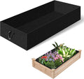 1PCS Raised Garden Bed Liner Fabric Raised Garden Bed Breathable Drainage Rectangle Grow Bags with Handles Fabric Garden Bed for Outdoor Garden Bed Holds Soil - 6ft x 3ft x 1ft
