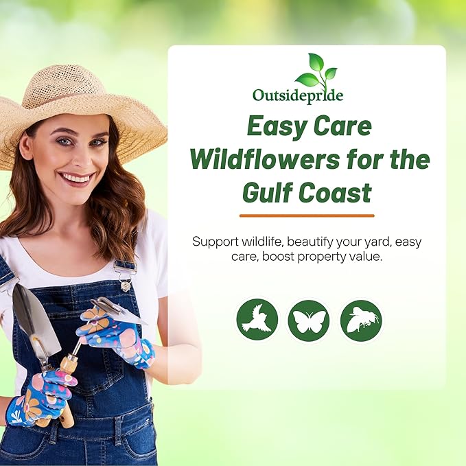 Outsidepride Gulf Coast Wildflower Seed Mix - 1 lb Perennial & Annual Wild Flowers for Full Sun & Partial Shade - Ideal for Pollinator Gardens & Vibrant Landscapes for Southern Florida & Texas