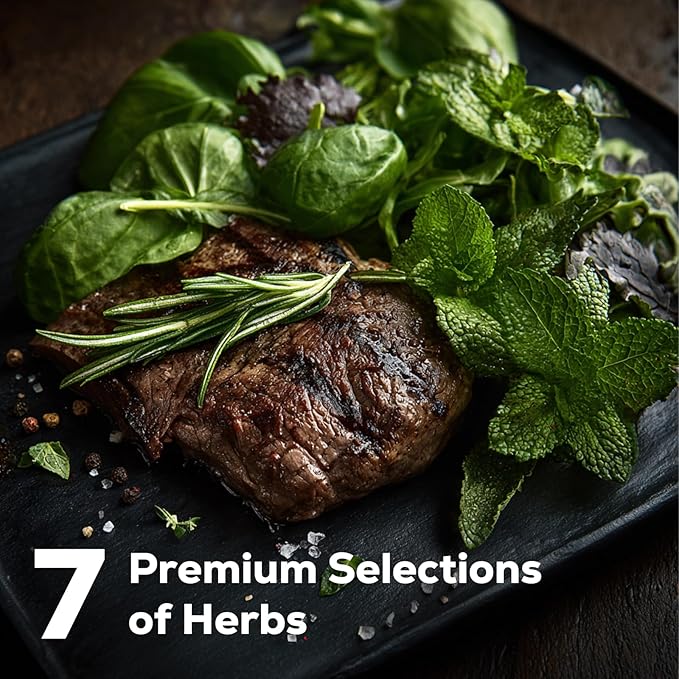12-Pod Gourmet Herb Seed Kit Compatible with All Hydroponics, 7 Pack Varieties - Basil, Parsley, Thyme, Mint, Cilantro, Dill, Oregano - Universal Seed Starter Pods Easy to Grow, High Germination