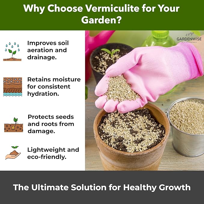 Organic Coarse Vermiculite for Indoor Gardening Plants and Mushrooms – Enhances Soil Aeration, Seed Germination, Rooting Cuttings – Small Packages and Bulk (Vermiculite Grade 4 – Coarse, 15 quarts)