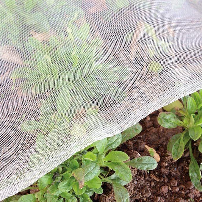 Garden Netting Pest Barrier: 4'x20' Fine Bug Netting for Garden Protection Row Cover Raised Bed Screen Mesh Greenhouse Mosquito Net, Protecting Tree Plants Vegetable Flowers Fruits