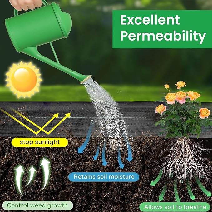 6ftx300ft Garden Landscape Fabric Weed Barrier Fabric Heavy Duty,Weed Blocker Fabric, Geotextile Fabric Under Gravel,Garden Tarp to Prevent Weeds, Landscaping Fabric, Driveway Fabric