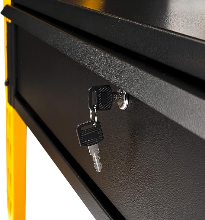 DEWALT Work Surface and Locking Drawer Accessory Kit, Compatible with 4-Foot Storage Rack, Over 900 lb. Work Top Capacity, Smooth Opening