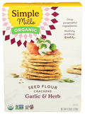 Simple Mills Cracker Seed Garlic Herb, 4.25 oz