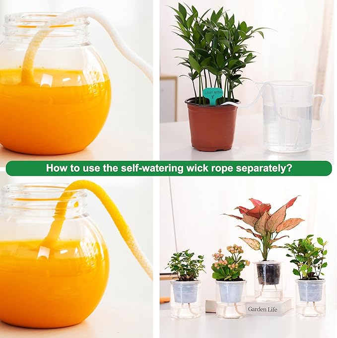 6 Pack 12.6 inch Self Watering Base for 1-5 Gallon Fabric Pot, Automatic Watering Tray System for Non-woven Grow Bag, Plastic Elevated Plant Flower Saucer Stand Growth Tent Greenhouse Indoor Outdoor