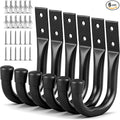 Heavy Duty Garage Storage Hooks, 6-piece Bike Hooks for Garage Wall, Utility Garage Hooks, Wall Mount J Hook for Hanging, Large Metal Storage Organizer Tool, Extension Cord Hanger