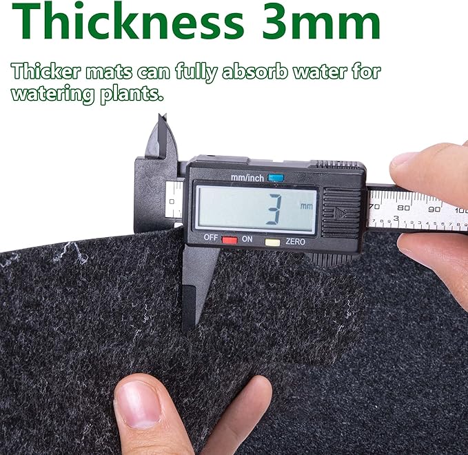 Adnee 110 x 25 Inch Automatic Plant Watering Mat, 3mm Thick Self Watering Capillary Mat, Felt Plant Water Wicking Mat for Seed Sprouting Hydroponics Potted Plants