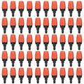 50 Pcs Drip Irrigation Spray Emitters, Adjustable Atomizing Nozzles,1/4 Inch Drip Irrigation Parts Sprayers Drippers for Garden Greenhouse Agricultural Irrigation Patio Misting