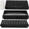 Yinder 20 Pcs Plant Seed Starting Trays, 1020 Trays No Holes and Cells Plug Trays with 100 Pcs Tags, Growing Trays for Nursery, Germination, Wheatgrass, Succulent, Microgreens and More(128 Cells)