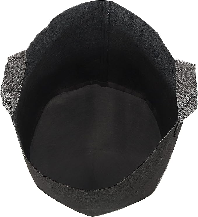 Sunnydaze 5-Pack of 5-Gallon Garden Grow Bags for Vegetables - Black 300 GSM Non-Woven Polypropylene Felt Fabric Flower Pots and Planters with Handles - Gardening Containers