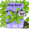 SVI 900 Holy Basil Seeds (Ocimum Sanctum) – Sacred Krishna Tulsi Seed Packets, Fragrant, Edible Basil – Non GMO Heirloom Herb Seeds for Outdoor & Indoor Herb Garden