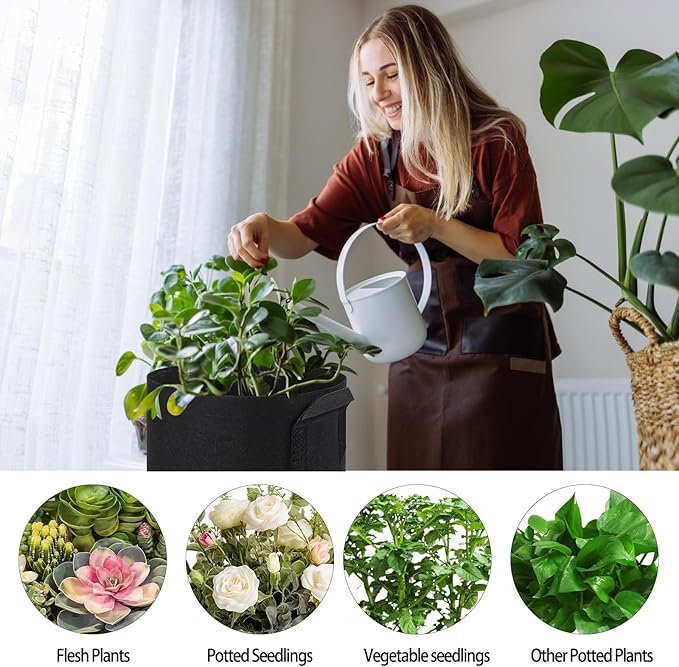 10 Pack Lily Plant Pots for Pond, Aquatic Pond Planter for Pond Reusable Pond Plant Basket Grow Bags for Pond, Aquatic Plants, Potato, Carrot, Onion, Flower (2 Gallon)