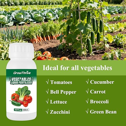 All-Purpose Organic Liquid Vegetable Fertilizer - Probiotic Microbial Plant Food for Indoor & Outdoor Gardens - Boosts Yield & Growth (10 oz)