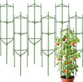8 Pack 48 Inch Tomato Cages for Garden, Triangle Metal Plant Support with Rust-Resistant Coating, Heavy Duty Tomato Trellis for Raised Bed, Pots, Cucumbers, Peppers & Climbing Plants
