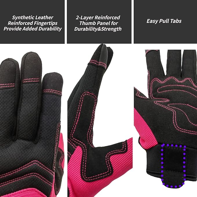 Safety Work Gloves for Men&Women,Utility Working Gloves,Mechanic Gloves,Yard Work Gloves,Performance Fit,Touchscreen