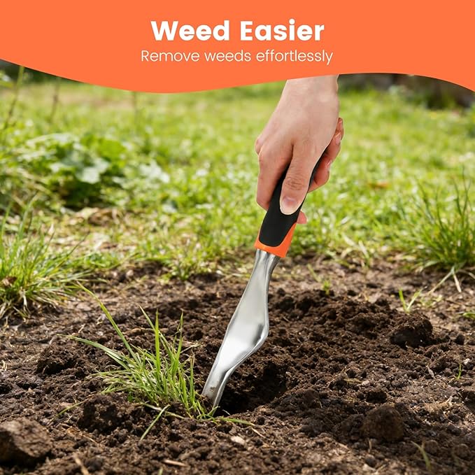 6-Piece Gardening Tools Set, Includes Trowel, Pruning Shear, Cultivator & More for Indoor Outdoor Plant Care, Aluminum Alloy Garden Kit with Ergonomic Non-Slip Handles