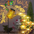 Solar Lanterns Dragonfly Outdoor Garden Decor, Mothers Day Gifts for Women Mom Grandma Birthday, Large Frog Hanging Watering Can with Shepherd Hook, Waterproof Garden Lights for Outdoor Yard