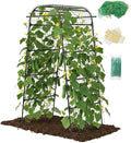 7Ft Garden Arch Trellis for Climbing Plants Outdoor, Heavy Duty Coated Metal Cucumber Trellis for Raised Beds, Tall Steel Gardening Arbor for Vegetables, Tomatoes, Grape, Bean (83’’ x 49’’ x 32’’)