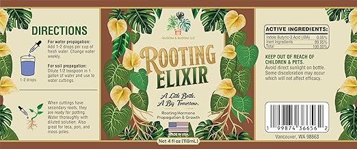 Rooting Elixir Prop Drops – Extra-Strength Liquid Hormone for Cuttings & Plant Propagation – IBA Root Stimulator with Vitamins – Transplant Shock - Houseplants, Monstera, Philodendron, Fiddle, Pothos