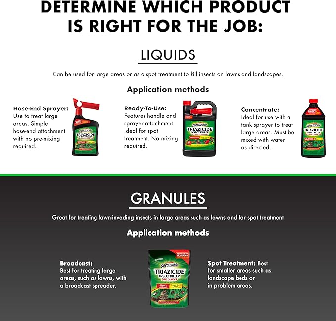 Spectracide Triazicide Insect Killer For Lawns & Landscapes Concentrate (Ready-To-Spray), Protects Lawns, Vegetables, Fruit & Nut Trees, Roses, Flowers & Shrubs, 32 fl Ounce