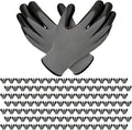 YOUKE OLA 120 Pair Gardening Gloves for Men Women, Breathable Rubber Coated Garden Gloves Working Gloves for Gardening, Construction Black