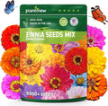 5000+ Zinnia Dahlia Seeds Flower Seeds for 2026 Planting, 1.5 Oz, 5 Varieties (Pink, Yellow, Orange, White, Purple), 40G Mixed Colors and Large Blooms, Open Pollinated - Bulk