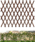 Expandable Wooden Lattice Fence Panel, 1 Pack, 3.2 x 6.1 Ft Large Wood Garden Trellis for Climbing Plants, Outdoor Privacy Fence Wall for Ivy Rose Vine, Patio Yard Balcony Decor