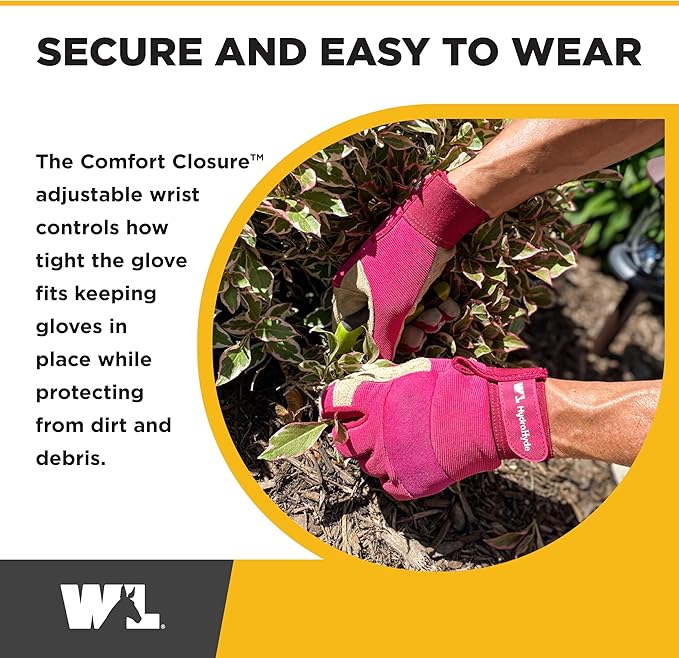 Wells Lamont Women’s HydraHyde Split Leather Hybrid Pink Gloves, Small (3268S)