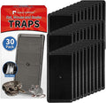 LULUCATCH Mouse Traps 30 Pack, Larger Heavier Glue Traps for Mice Rat & Snakes, Non-Toxic Sticky Mouse Traps Indoor for Home & Kitchen, Easy to Set, Pet Safe Pest Control