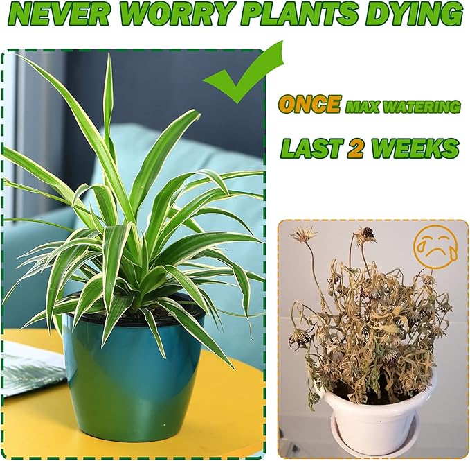 Planterhoma Self Watering Pots for Indoor Plants (Silver Gold, 6.7 Inch/5 Pack)
