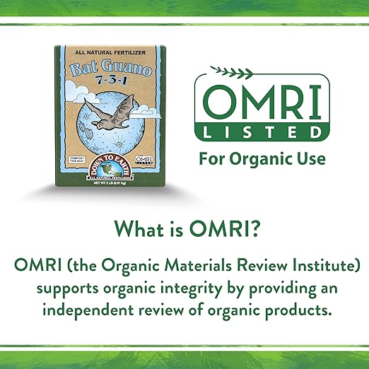 Down To Earth All Natural Fertilizers Organic Bat Guano - High Nitrogen Plant Food for Vegetative Growth 7-3-1, 10 lb