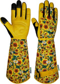 Long Gardening Garden Gloves,Thorn-proof&Puncture Resistance Rose Cactus Gauntlet Glove for Gardener,Gifts