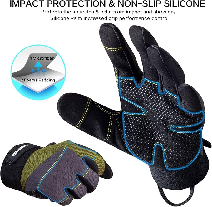 Leather Safety Work Gloves Gardening Carpenter Thorn Proof Truck Driving for Mens and Womens Waterproof heavy duty