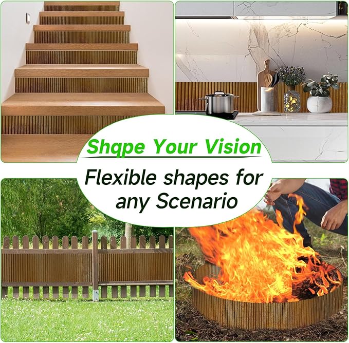 Corrugated Garden Edging,8"×20Ft Pre-Rusted Landscape Edging & Lawn Edging Border,Metal Garden Border for Flower Beds,Garden,Lawn,Raised Beds & Tree Surrounds