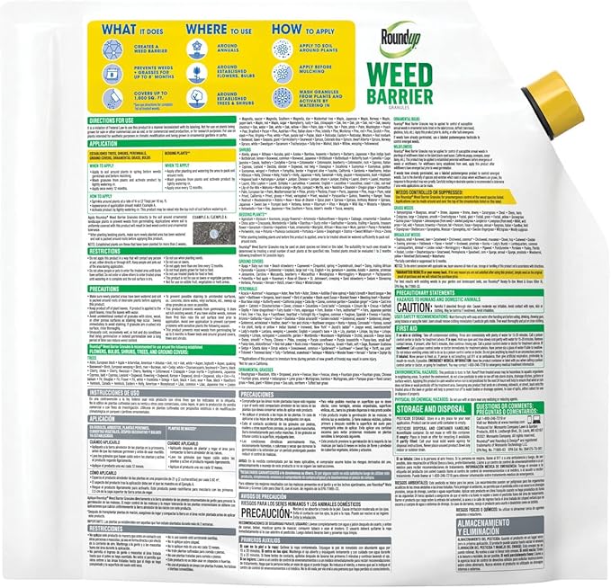 Roundup Weed Barrier Granules for Weed Prevention, 5.37 lbs.
