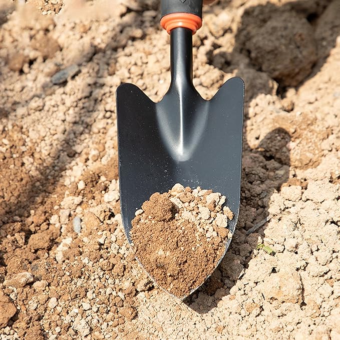 Garden Trowel Hand Shovel Heavy Duty Gardening Hand Trowel with Ergonomic Grip Rust Resistant Garden Tools Small Spade for Planting Transplanting, Weeding, Moving and Smoothing Soil-Gardening Gift