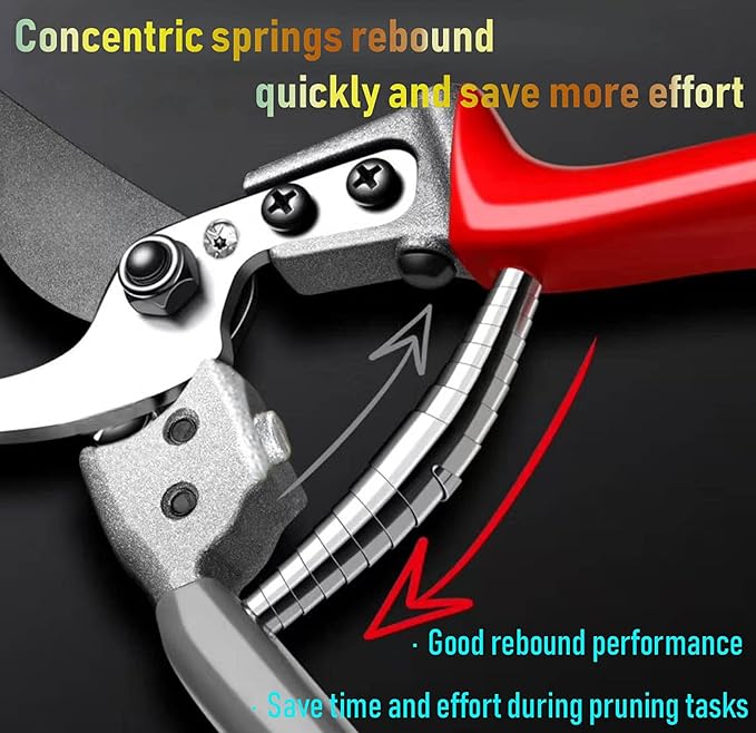 8" Professional Sharp Bypass Pruning Shears (GSS-1003), Tree Trimmers Secateurs,Hand Pruner, Garden Shears,Clippers For The Garden, Bonsai Scissors, Loppers
