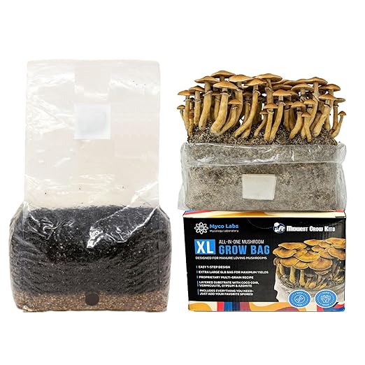 Myco Labs All-in-One Mushroom Grow Bag for Manure Loving Mushrooms + Spore Germination Jar! (6LB)